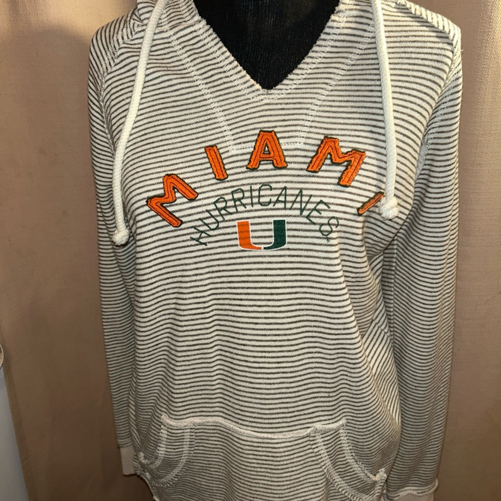 Women’s L Blue 84 Miami Hurricanes T-shirt hoodie